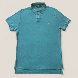 Polo by Ralph Lauren Men's Teal Polo Shirt 100% Cotton Size M